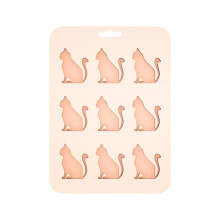 Gemakkelijk schoon te maken ijsbalvormen Kattenvorm-Roze