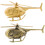 Messing-Retros-Helikopter-Figur, handgefertigte-Grundfarbe 2