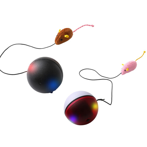 Fun Electric Pet Toy Ball with Automatic Movement For-Black 1