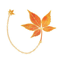 Autumn Leaves Inspired Alloy Bookmarks Novel Page Holder-SQ2234