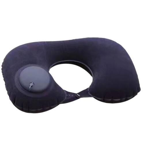 Inflatable Pillow for Cervical Support During-Deep Blue