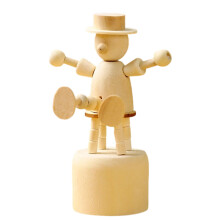 Wooden Animal Ornament Cartoon Mini Desktop Movable Puppet-1