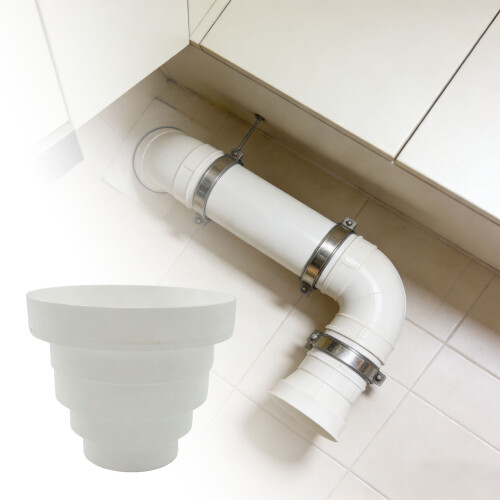 Vent Pipe Size Transition Adapter for Ranges Hood Allowing Easy 1
