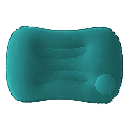Soft Flocking Travel Pillow Portable For Easy-malachite green