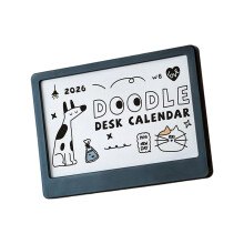 Kalender 2026 mit Ständer für lichtbeständige Bilder,-Schwarz