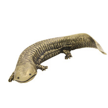 Elegante antike Riesen-Salamander-Desktop-Skulptur aus Messing