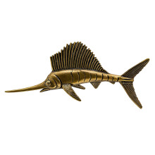 Verzierte Messing-Segelfisch-Statue, Retro-Design,