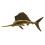 Verzierte Messing-Segelfisch-Statue, Retro-Design, 1