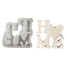 Heart Shape Silicone Letter Mould For DIY Valentines Home Vase