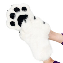 Weiche Plüsch-Anime-Fursuit-Handschuhe mit schönem-Weiß B