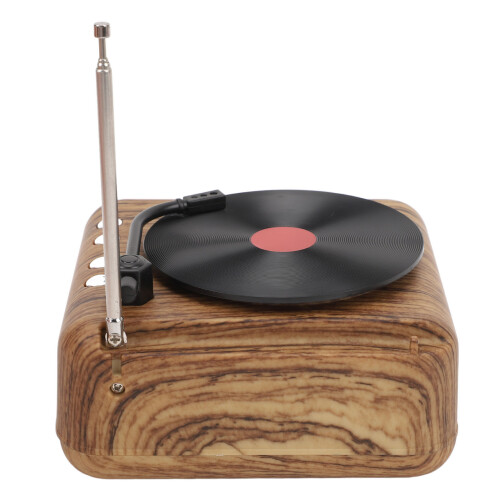 Altavoz para tocadiscos de vinilo 360 1000mAh acabado madera 1