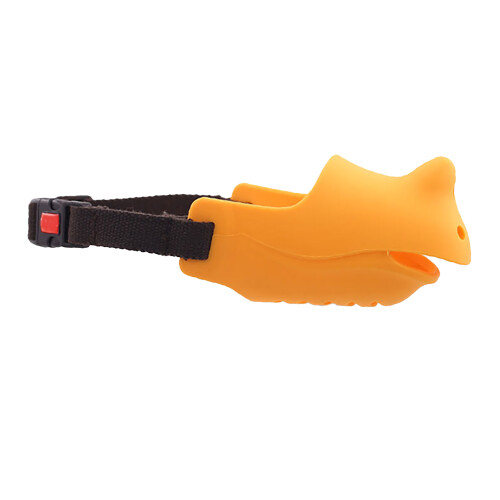 Breathable Silicone Dog Muzzle, Adjustable, Yellow, M (13.5‑16cm) 2