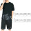 Black Men's Summer Suit, Cotton 2-Piece Set 2