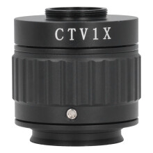 Montaje de cámara con lente de 38 mm para microscopio, adaptador ajustable de 1x focal para uso en laboratorio