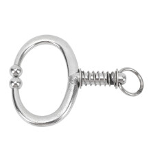 Stiernasenring aus Edelstahl, groß, silberner Clip