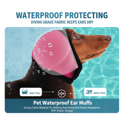 (Rose Red, S code) Waterproof Ear Muffs for Swimming & Noise Protection 2