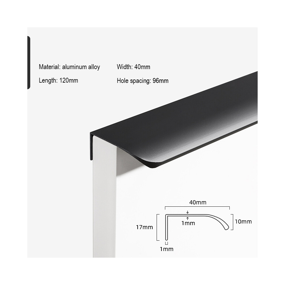 (Black, 96 Holes) Aluminum Drawer Pull Handle For Cabinet Door 6017806806013