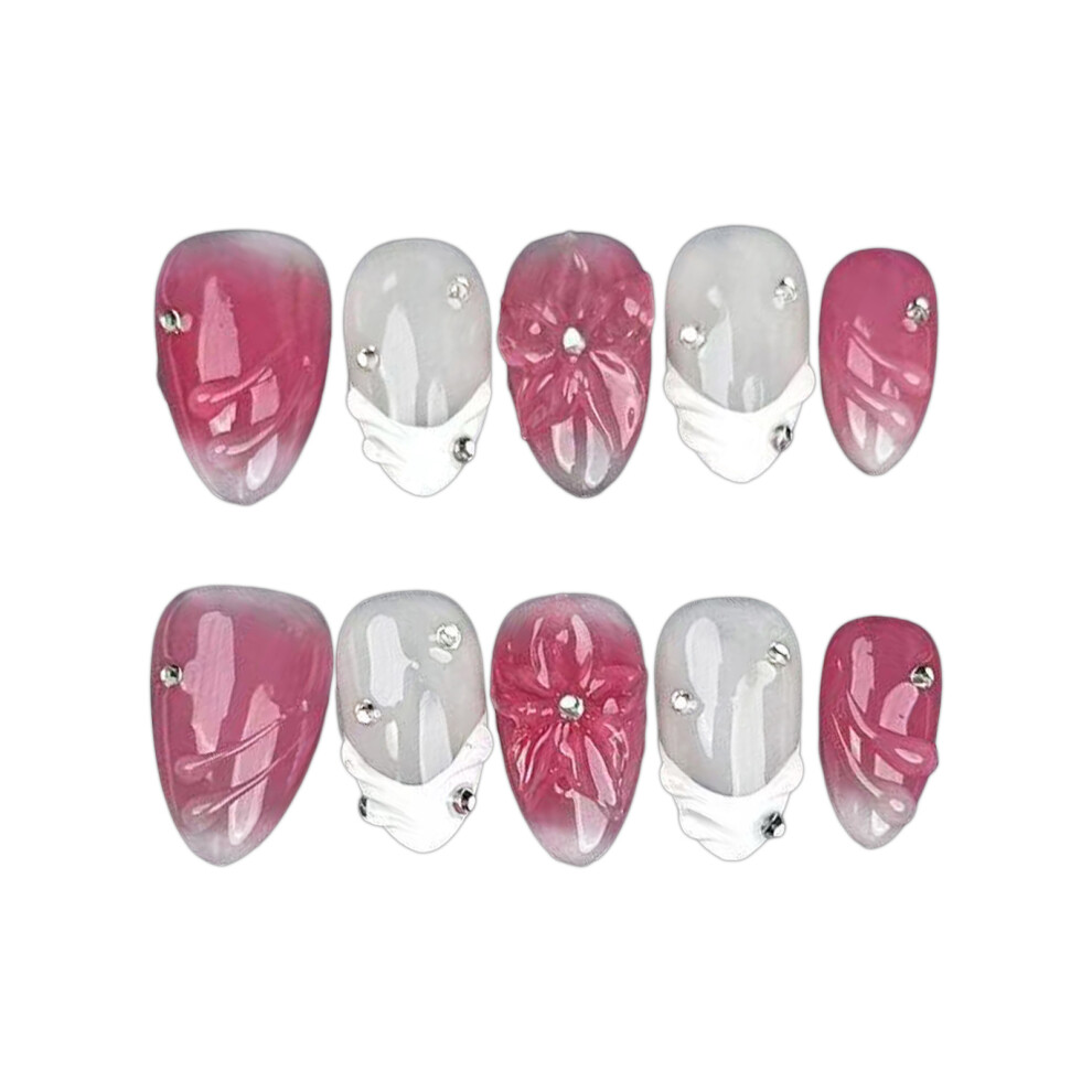 Penghui-Toys (M) Flower Press-On Nails - Natural Look Manicure Set