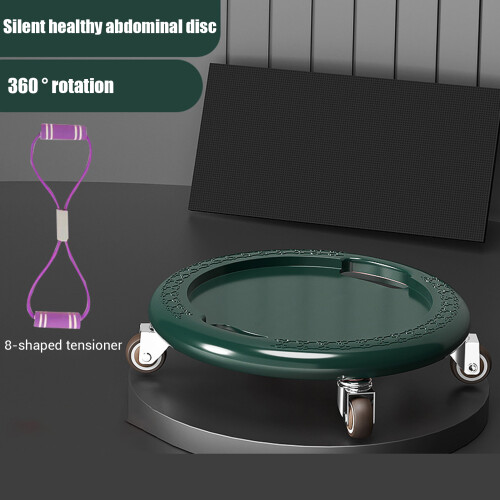 (Upgraded silent model (dark green 8-character pull) Ab Roller for Full Body Workout & Core Training