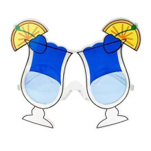 (Blue wine glass) Rainbow/Ice Cream Party Glasses for Cosplay & Festivals