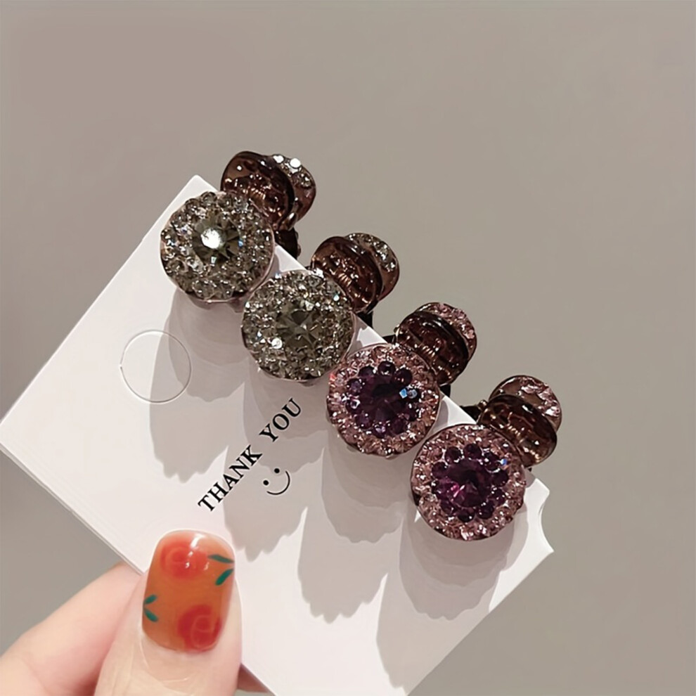 Dcph-Clothing Grey Rhinestone Hair Claw Clip - 50 Char