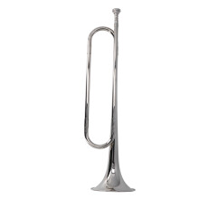 Brass Bugle Horn Instrument Silver BB Key for Military Orchestra