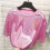 (Pink, M) Women\'s Sparkly Loose Fit Tee - Pink/White/Beige/Blue 7