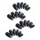 Black Almond Nail Tips - Lightweight & Easy Stick 8