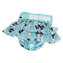 Waschbare Damen-Hundewindeln, auslaufsicher, passgenau, verstellbar, grün, Bambus, Taille 50-60 cm