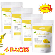 4X Mullein-lehtiteepussia Yrttipohjainen Keuhkoja Puhdistava Hengitystä Yskää Lievittävä Tee