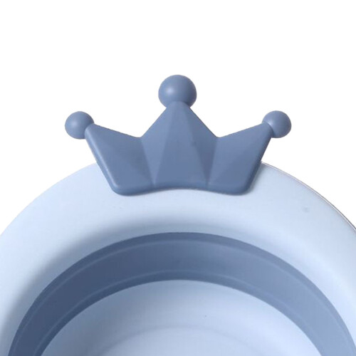 Light Blue Folding Baby Face Basin, 32cm Portable Plastic Tub 2
