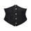 Stilvoller Polyester-Taillentrainer mit aufwendiger-Schwarz L 1