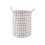 Foldable Grid Cotton Linen Hamper for Family Storage-White S 1