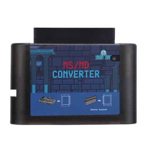 Convertitore da MS a MD per schede di gioco, nero trasparente, ABS 1