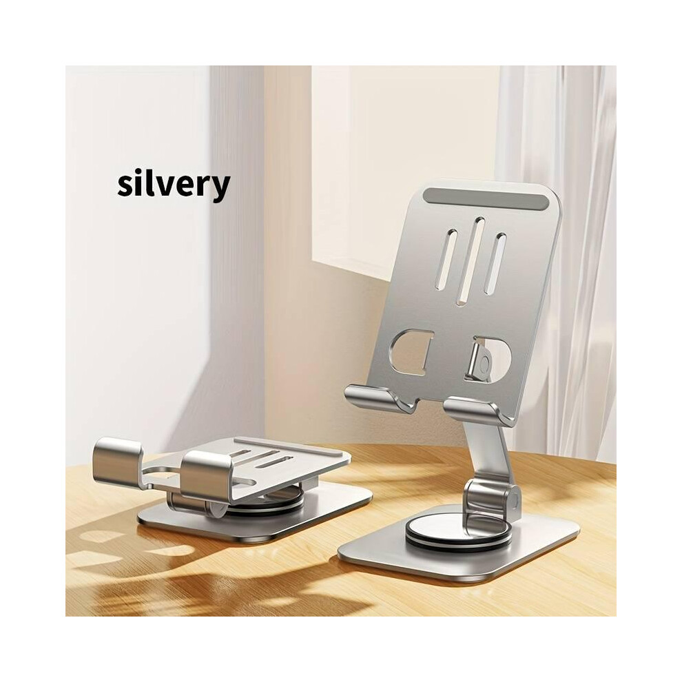 (Silver) 360 Degree Rotating Cell Phone Holder, Angle Height Adjustable Cell Phone Holder Silver 5734131516417