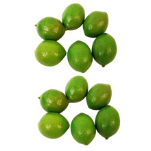 12 x Realistisch Lebensechte KüNstliche Kunststoff Limette Zitrone Obst Essen GefäLschte Home Decor