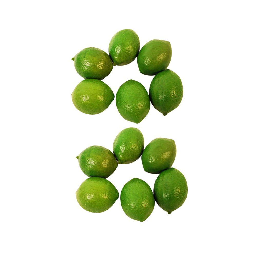 12 x Realistic Lifelike Artificial Plastic Lime Lemon Fruit Food Fake Home Decor