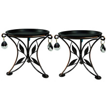2X Plante en Pot en Métal de Support D'Usine de Comptoir , ParenthèSe Extérieure D'Intérieur de Support de Pot de Fleur Décoratif
