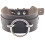 Versatiles Adjustable Neck Collar with O Rings PU-Dark Brown 1