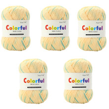 5Rolls Soft Dyed Acrylic Yarn 50grams Per Roll for-Section 1