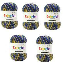 5Rolls Colorful Acrylic Yarn Milk Cotton Yarn for-Section 7