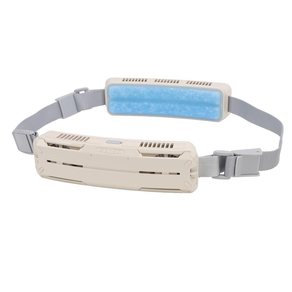 Wearable Waist Fan Rechargeable 5000Mah White, Strong Wind Cooling 3501387197316