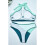 Γυναικείο μαγιό δύο τεμαχίων με σχέδιο Halter Criss Cross Wrap, ψηλόμεσο παντελόνι, στυλ 7