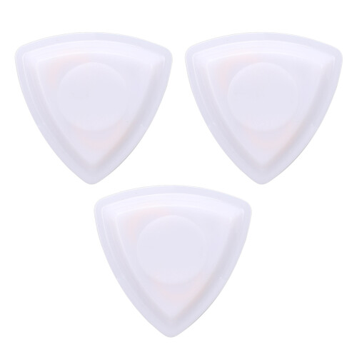 3x médiators LED de guitare 40 mAh ABS blanc vert violet 2