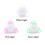 3x médiators LED de guitare 40 mAh ABS blanc vert violet 5