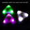 3x médiators LED de guitare 40 mAh ABS blanc vert violet 9