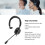 Cuffia mononucleare USB con microfono, USB-C e 3,5 mm, nero 4