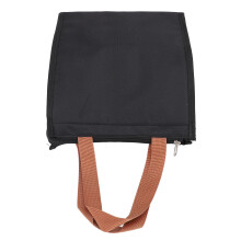 Bolsa térmica para el almuerzo con asa portátil, negra