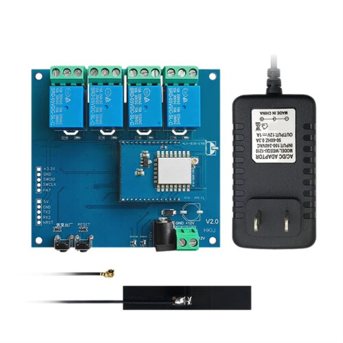 SW04-W Four-Channel Remote Network Control WiFi Relay Mobile Phone  Module 250VAC 10A US Plug 1