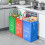 Packung mit 3 waschbaren Mülleimern mit glatten Oberflächen, 5